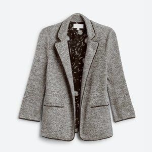 Alanna Textured Knit Blazer - Skies Are Blue, Stitch Fix, colorful floral lining